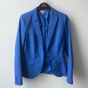 Miroa Poolside Blue Cotton Blazer Size Small S Lined Jacket Business Casual